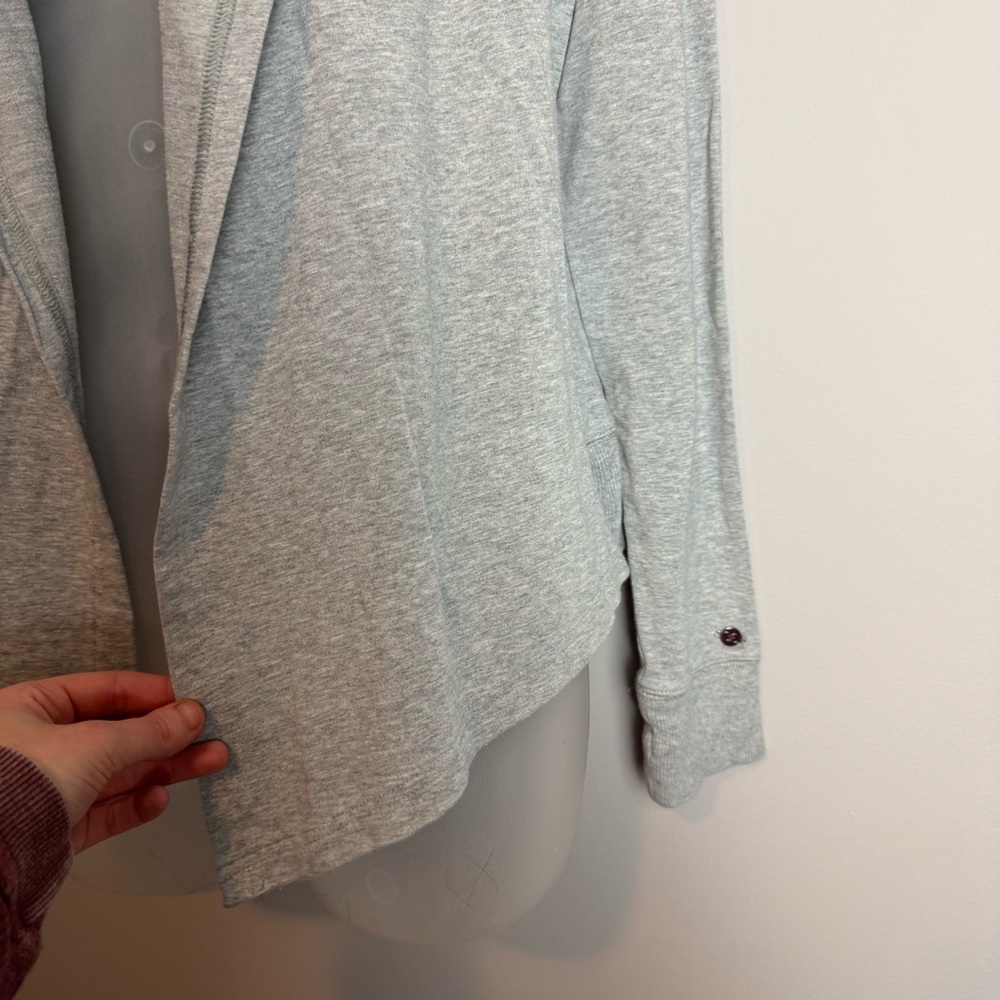 CALIA by Carrie Underwood Gray Open Face Waterfall Hoodie Size Small - Picture 5 of 8